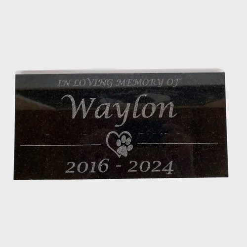 Dog Cat Memorial Grave Stone Marker Tombstone Granite Headstone Pet Loss Gift t7 - Picture 6 of 11