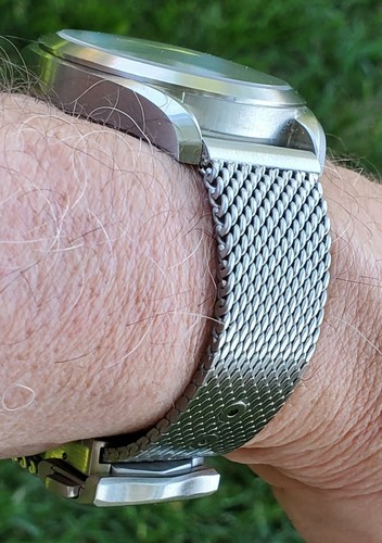 20 mm geflochtenes Edelstahl-Netzband für Omega Railmaster keine Zeit zum Sterben 007 - Bild 2 von 12