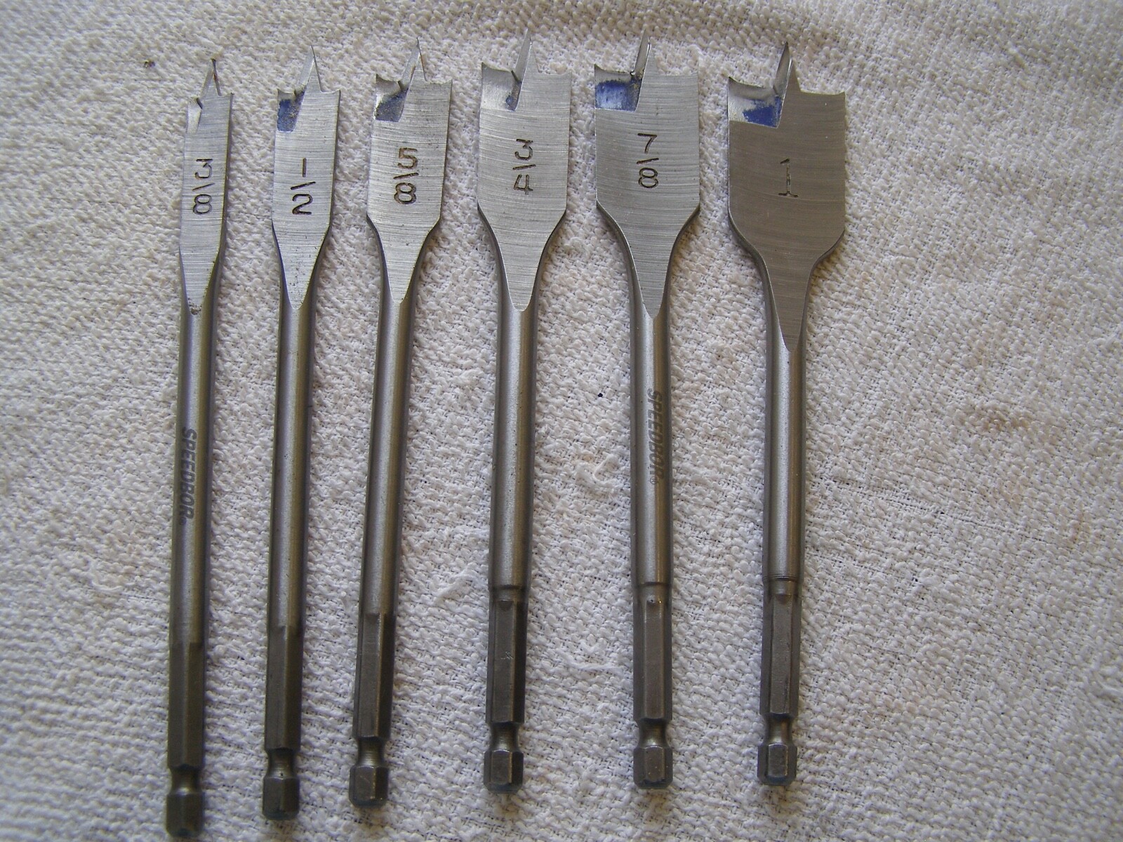 6 Used Irwin Speedbor Blue Groove Paddle Bits 3/8" to 1" eBay