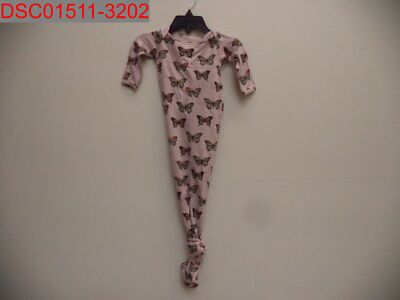 Emerson & Friends BabyGirl LilacFlutterby Bamboo Swaddle KnottedGown & Turban NB