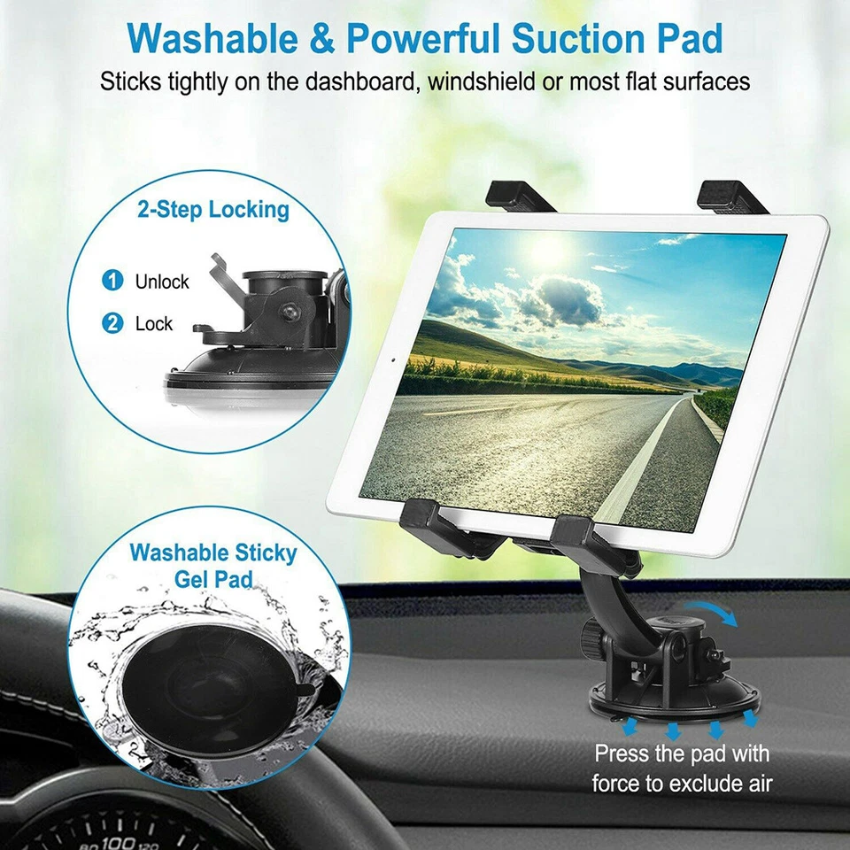 Car Dashboard Tablet Mount Holder Universal Car Windscreen Tab For Huawei Lenovo - Image 2 of 4