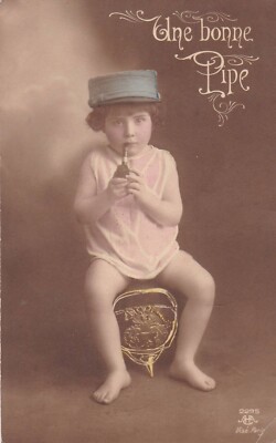 Postkarte WWI Une bonne Pipe