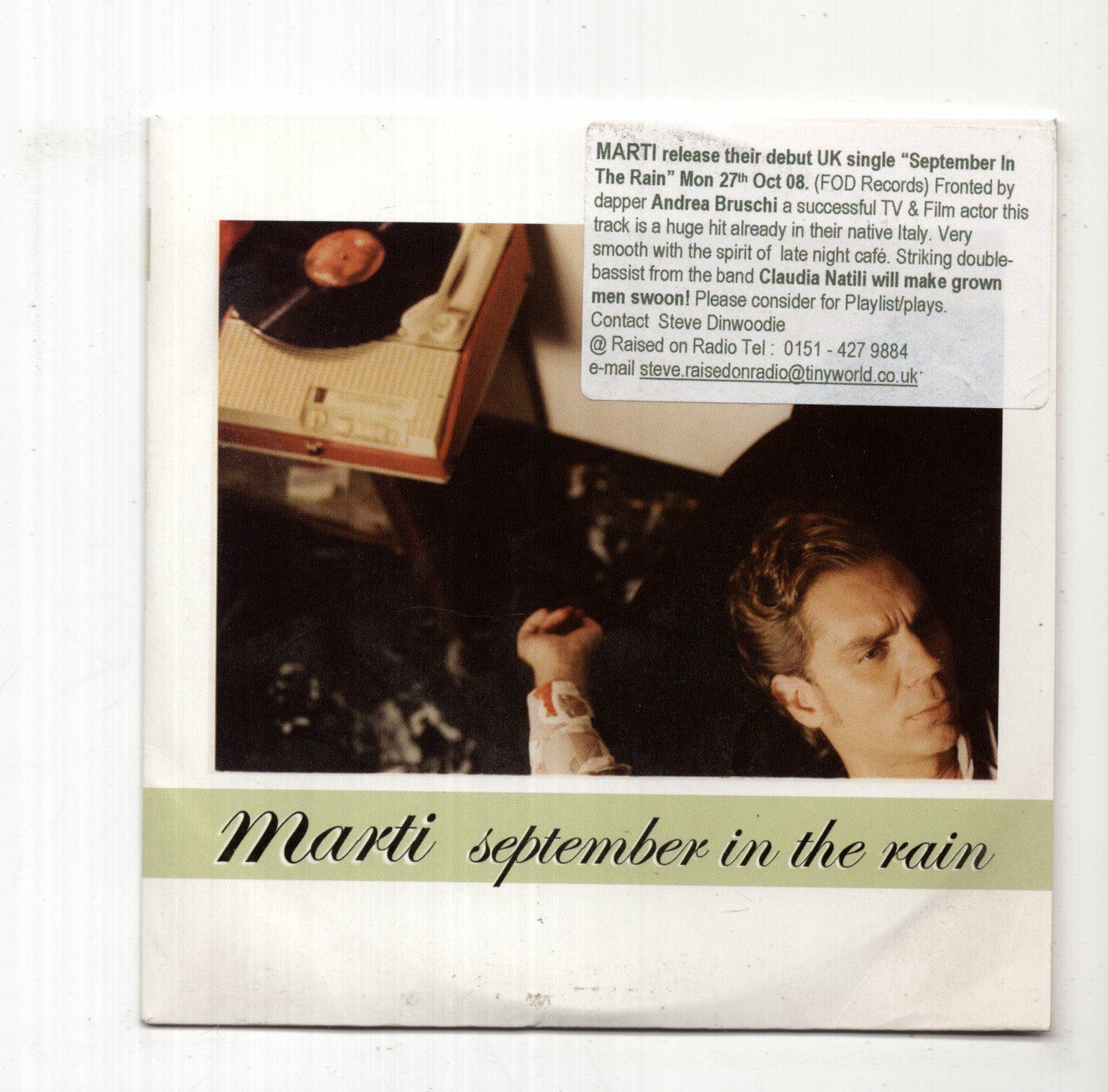 (JC322) Marti, September In The Rain - 2008 CD