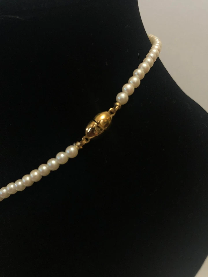 #04 Monet Vintage Tono Dorado 16" Púrpura Piedra Estación Imitación Collar Perla Foto 3 de 3