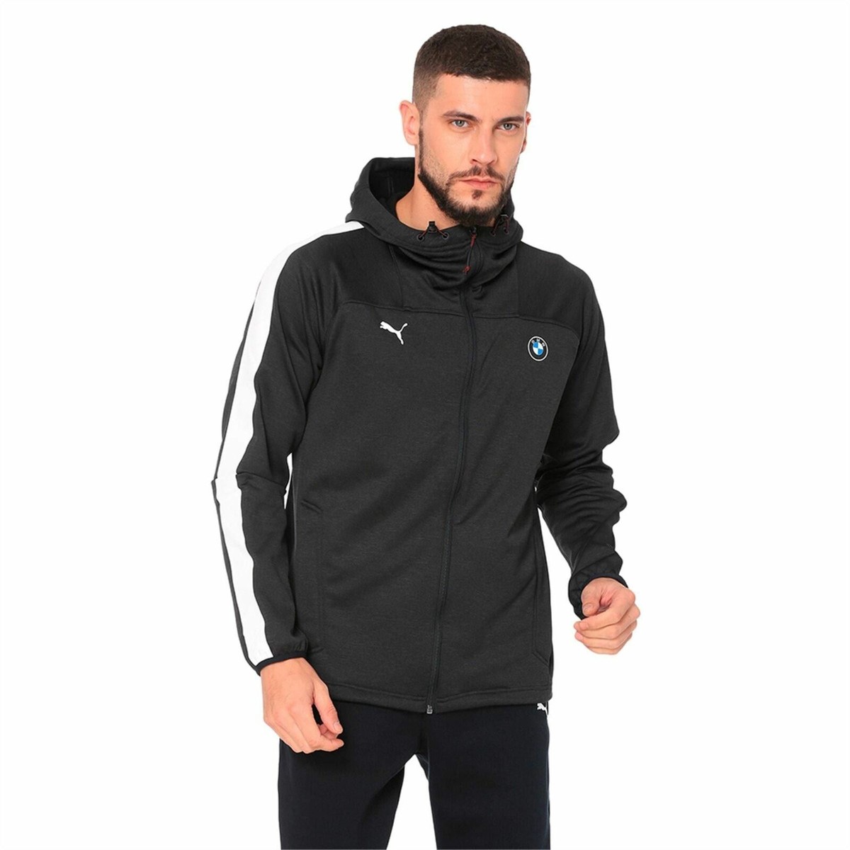 PUMA BMW Motorsport Life Softshell Jacket Hoodie 576639-01 Black