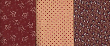 JUDIE ROTHERMEL 1800'S REPRODUCTION FABRIC "RETIRED"  DB-403  3 FAT QUARTERS