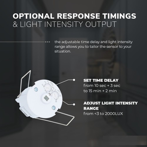 PIR Motion Sensor Light Switch 360 Degree Occupancy Recessed Ceiling Detector - Picture 8 of 15