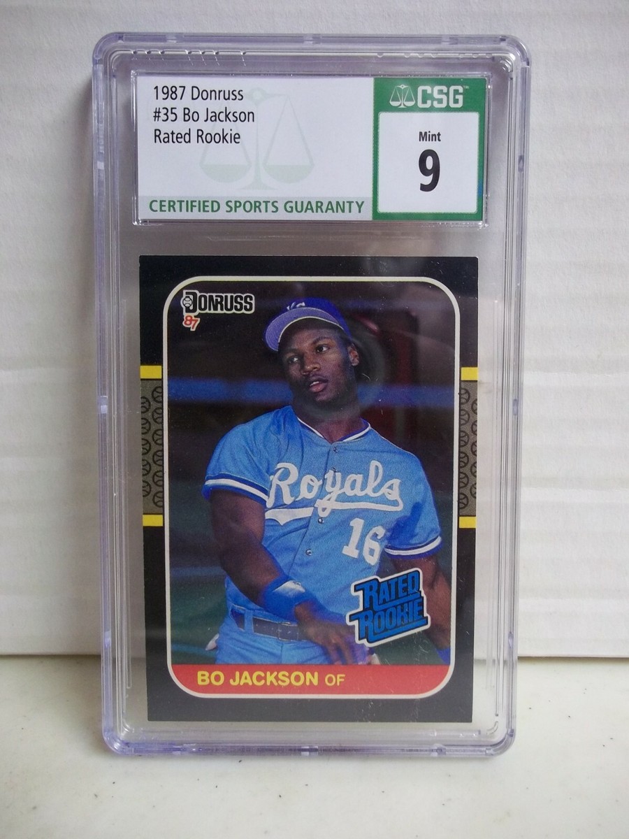 1987 Donruss Bo Jackson Rookie CSG Mint 9 Card #35 Kansas City