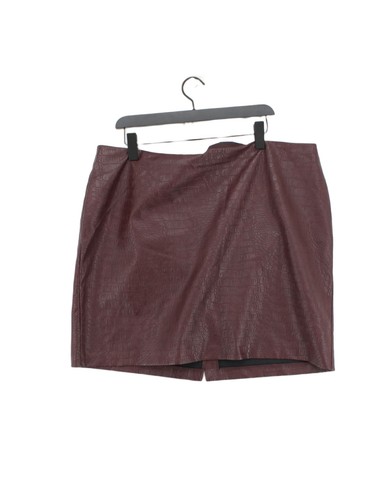 M&Co Women's Mini Skirt W 41 in Purple Polyester with Viscose Mini