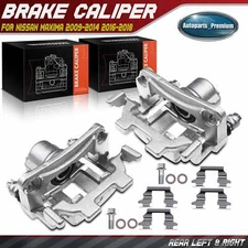Pair Rear Side Brake Calipers with Bracket for Nissan Maxima 2009-2014 2016-2018