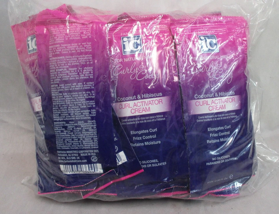 Fantasia Curly & Coily Curl Activator Cream 0.33 oz Lot of 50 Packets - Image 4 of 4