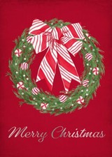 Christmas Wreath Poster Print Holiday Wall Decor 17 X 12 Reproduction