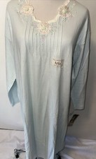 Aria New Super Soft Cotton Nightgown Mint Green Brushed Inside Med.Long Sleeve