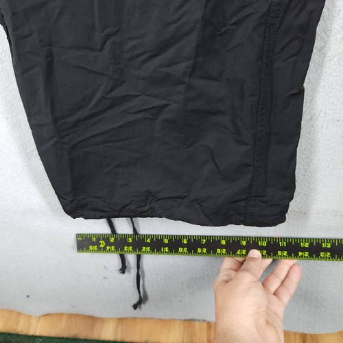 Who Is Jacov Cargo Pants Mens XL Black Six Pocket Gorpcore Streetwear 34" Inseam - Picture 14 of 15