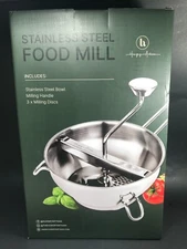 Stainless Steel Food Mill Hungry Artisan 3 Milling Discs Food Prep