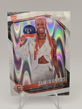 2025 Panini Prizm WNBA - Rookie Variation Saniya Rivers #150 White Seismic Prizm