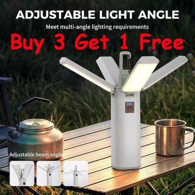 Portable LED Camping Lamp Rechargable Folding Camping Light Outdoor Waterproof