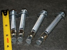 Concrete Anchor w/ Nut & Washer 3/8" x 3-3/4" FOUR (4) NEW Cobra Parawedge !