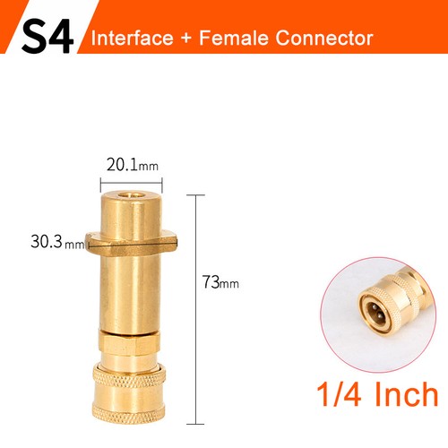 Pressure Washer Quick Connector Spray Torch Foam Snow Foam Lance Connector Brass - Afbeelding 8 van 28