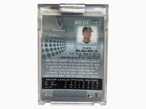 2004 Topps Finest Gold Xfractor Factory Sealed Mark Buehrle 42 042/139 - Bild 2 von 2