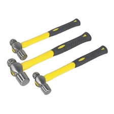 Image of Sealey Ball Pein Hammer Set 3pc with Fibreglass Shafts AK2031