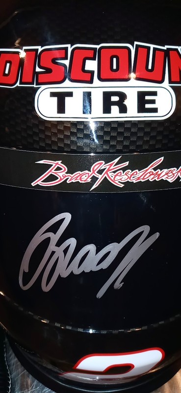 Brad Keselowski Hand Signed NASCAR Full-Size Replica Discount Tire Helmet/COA