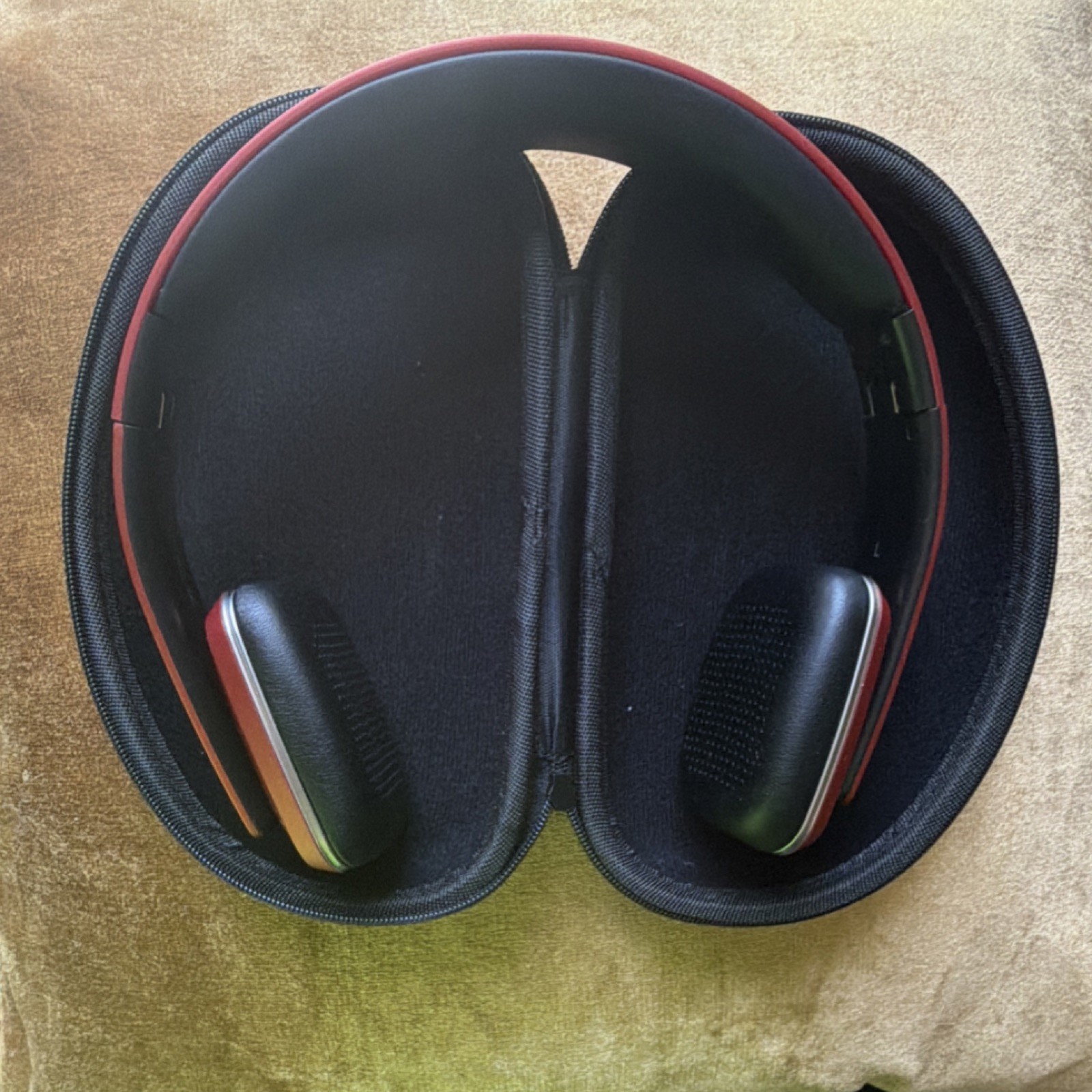 CE WI Bluetooth Over-Ear Headphones w/ Mic Foldable Red/Blac