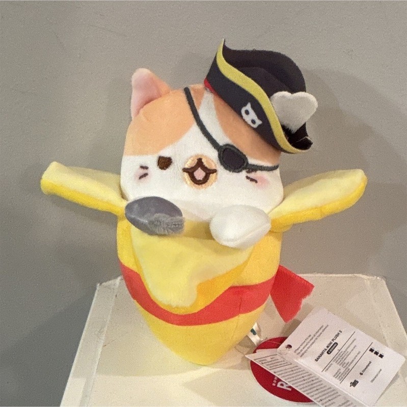 Bananya Pirate Bananya 6in Yellow Cat Plush Round1 Exclusive 2021