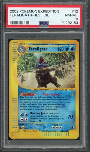 Pokemon PSA 8 NM-MT Expedition Reverse Holo Feraligatr 12/165