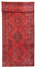 Traditional Vintage Hand-Knotted Area Rug 4'10" x 13'0" Oriental Wool Carpet