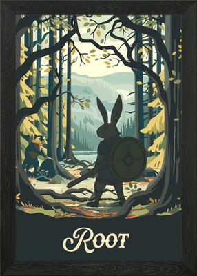 Wurzel Brettspiel inspiriert Illustrati gerahmtes Wandbild Poster Leinwanddruck Bild