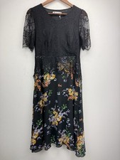 Spring In size Medium Women’s Black Floral Lace Dress NWT