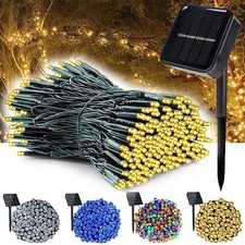 Outdoor Fairy String Lights 100/200/500LED Solar Power Garden Xmas Party Wedding