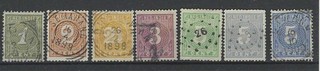 Ned. Indie 17 22 Cijfer serie VFU/gebruikt CV 35 € stempels !!