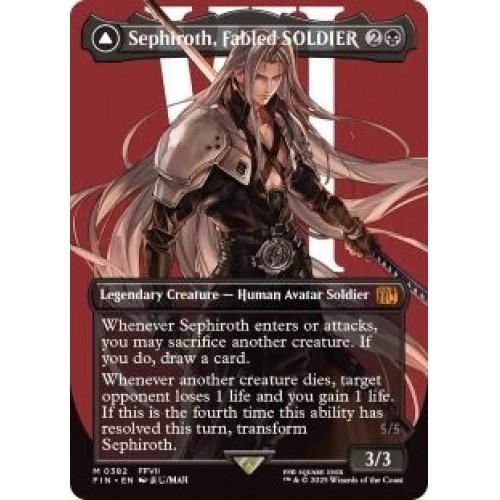 マジック：ザ・ギャザリング Sephiroth, Fabled SOLDIER Foil FOIL SEPHIROTH, FABLED SOLDIER (BORDERLESS) (SURGE FOIL