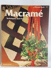 Macrame Techniques Projects Sunset Book 1975 Revised Edition Pot Holders Rugs