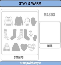 STAY  WARM Cutting Dies and Stamps Scrapbook DIY Greeting Card Handmade