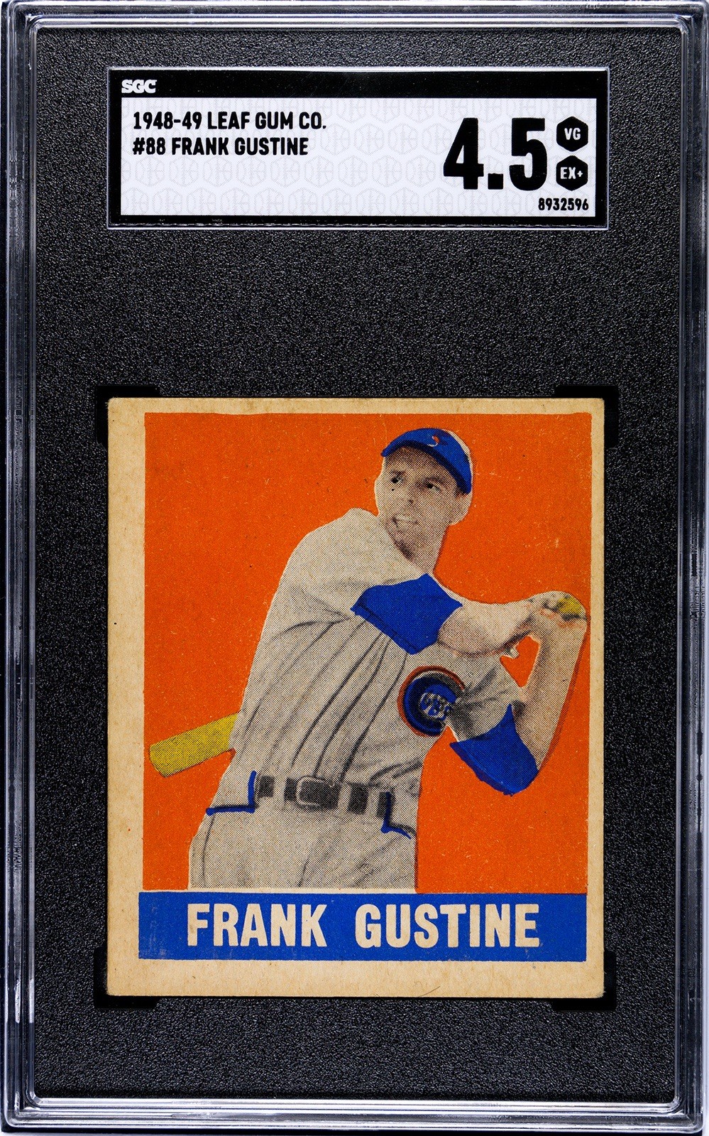 FRANK GUSTINE SGC 4.5 1948 LEAF BASEBALL #88 ROOKIE CARD RC SP SHORT PRINT