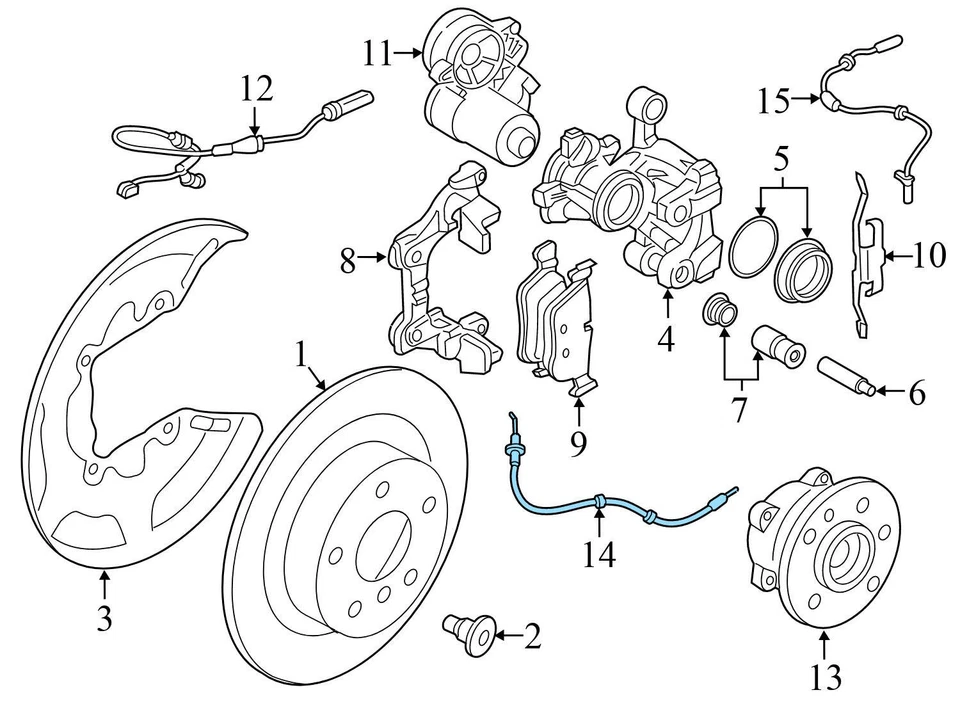 BMW 228I XDRIVE 2020-2023 gran cupé - manguera de freno trasero / línea 6798466 Foto 3 de 4