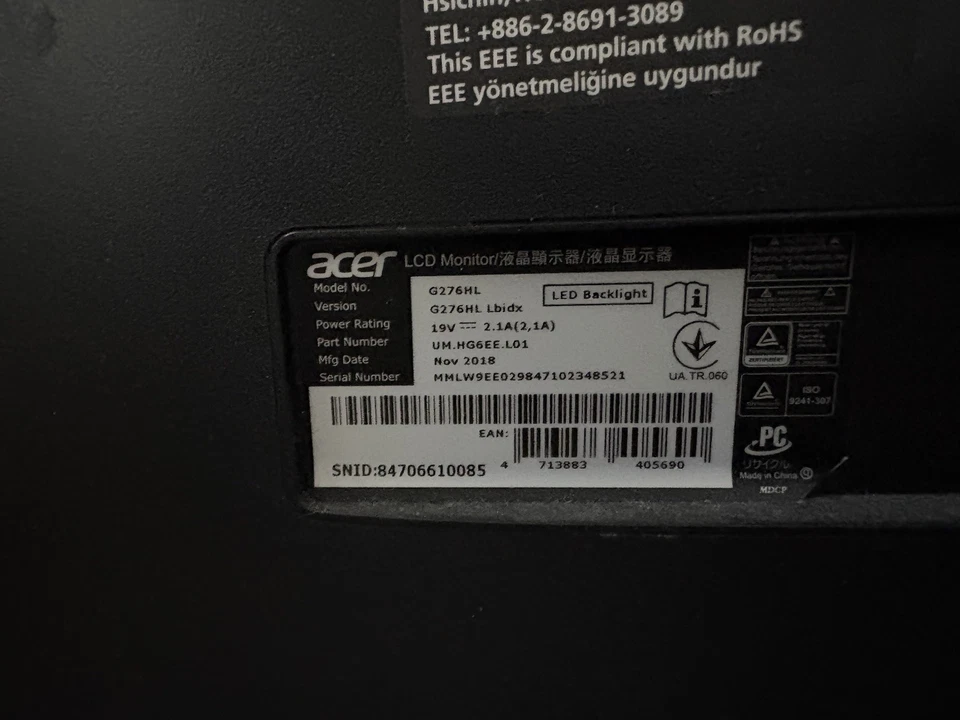 Acer G276HL 27 ZollGaming Monitor - Bild 2 von 2