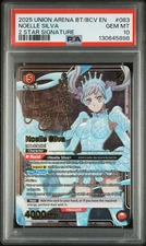 2025 PSA 10 Union Arena Noelle Silva Black Clover 083 2 Star Signature English