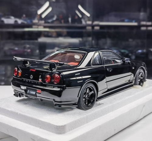 AUTOart 1/18 Nissan Nismo GT-R R34 Z-TUNE Diecast Car Model Silver Blue Black - Picture 54 of 60