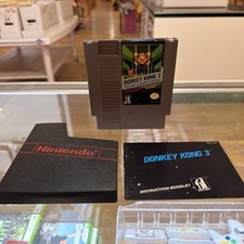 Donkey Kong 3 Nintendo NES Arcade Classics Series w/ Manual Authentic *Working*