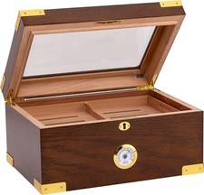 The Milano Elegante Humidor per Sigari, Piano in Vetro Temperato