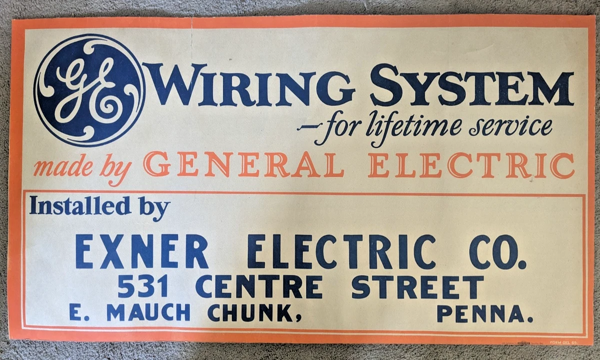 【ヴィンテージ】GE（ゼネラル・エレクトリック）サインボード 看板 General Electric Sign In Original Advertising Signs (1930-1969