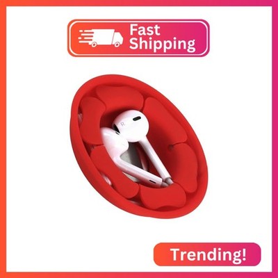 MAIRUI Wired Earbud Case Earphone Headphone Cord Organizer Earbuds Wrap Soft Sil