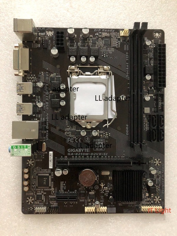 GIGABYTE B250M D2VX SI LGA1151 32GB VGA E-ATX enhanced Motherbroad Test ok