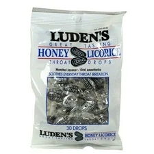 Luden's Throat Drops Menthol Lozenges Soothes Throat Honey Licorice Flavor 30ct