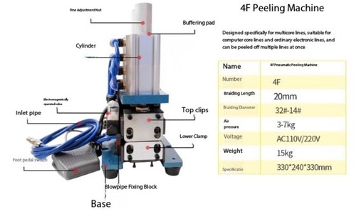 Pneumatic Wire Stripper Small Semi-automatic Cable Cutting and Stripping Machine - Picture 12 of 20