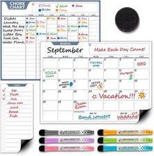 Learn & Climb Magnetic Dry Erase Chore Chart, Calendar, and to-Do List 